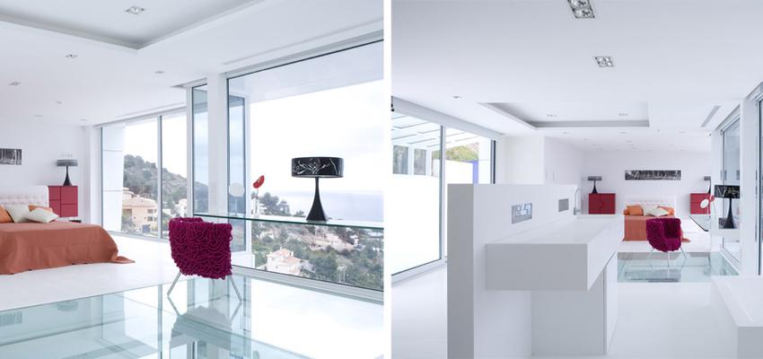 Dormitorio style moderno color rojo, blanco, negro  diseñado por jorge rangel | Arquitecto 