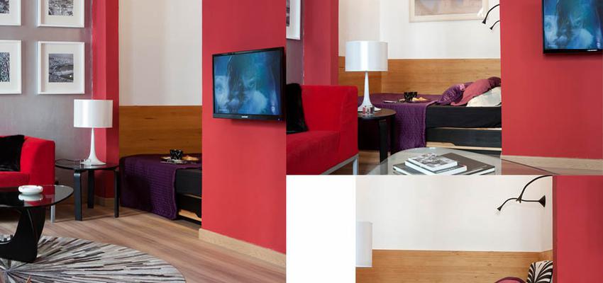 Dormitorio, Salon, Loft style contemporaneo color rojo, blanco, negro  diseñado por jorge rangel | Arquitecto | Copyright stephan zahring