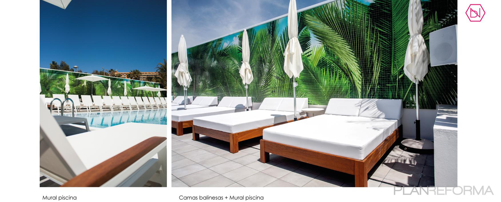 Piscina, Exterior style moderno color verde, turquesa, marron, blanco, gris  diseñado por BN ARQUITECTOS  | Arquitecto 