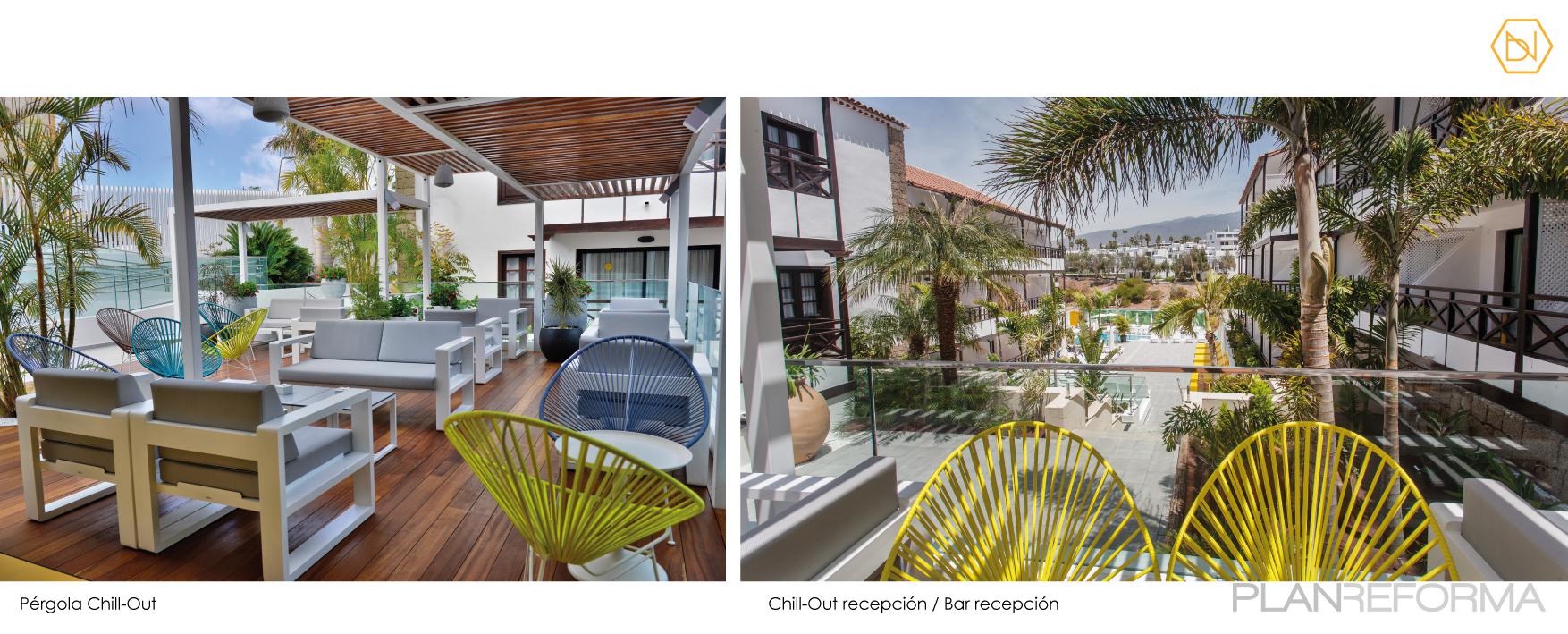 Terraza, Exterior style moderno color verde, marron, marron, beige, gris  diseñado por BN ARQUITECTOS  | Arquitecto 