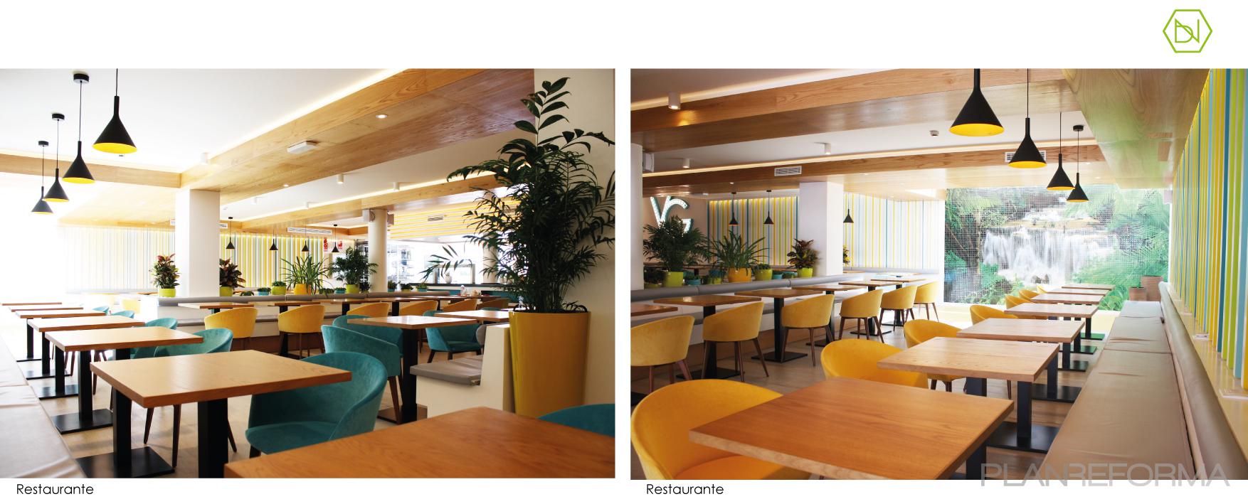 Comedor, Restaurante, Hotel style contemporaneo color turquesa, marron, beige, blanco  diseñado por BN ARQUITECTOS  | Arquitecto 