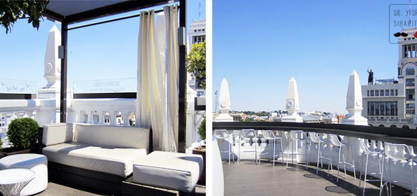 Terraza, Exterior style moderno color marron, blanco, negro  diseñado por EstudioBueno | Interiorista 