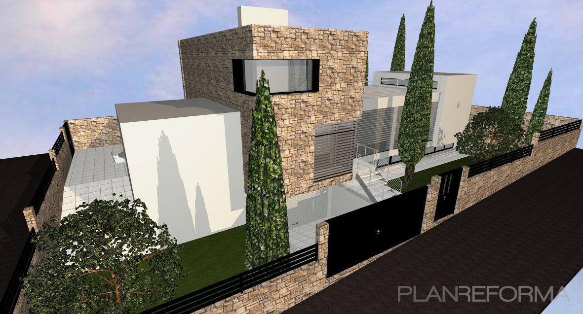 Exterior Estilo contemporaneo Color marron, beige, marron, blanco  diseñado por ASP arquitectos | Arquitecto | Copyright ASP arquitectos