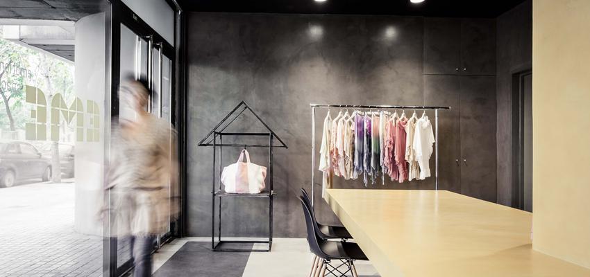 Estudio, Oficina, Galería style moderno color amarillo, marron, gris  diseñado por Eme_Emotional Spaces | Arquitecto Técnico | Copyright EME_Emotional Spaces Foto:Mireia Rodríguez Photography & Art Direction 