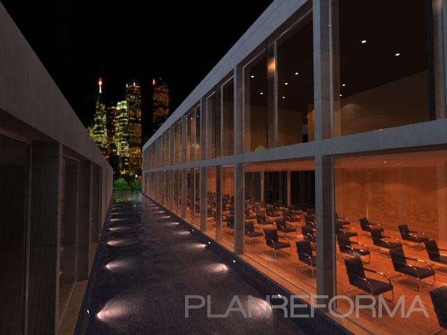 Patio style moderno color gris  diseñado por Passiv Studio | Arquitecto | Copyright Passiv Studio S.L.