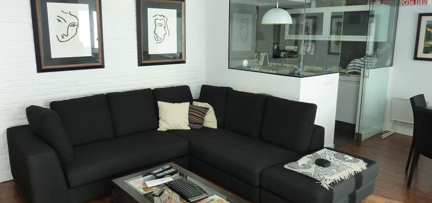 Cocina, Salon style contemporaneo color beige, negro  diseñado por Espacio GO | Arquitecto 