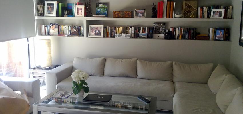 Salon style contemporaneo color beige  diseñado por Espacio GO | Arquitecto 