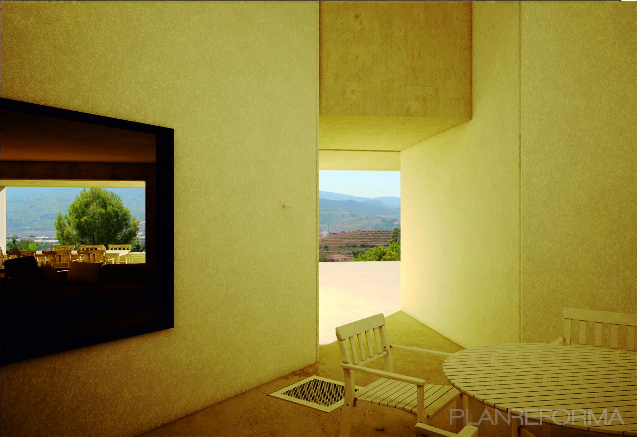 Patio Estilo mediterraneo Color blanco  diseñado por PaMSdisseny | Interiorista | Copyright propia