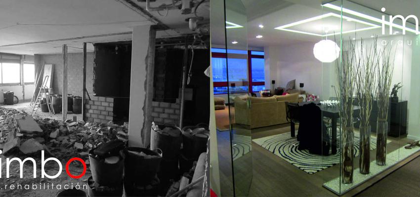 Salon, Loft Estilo moderno Color blanco  diseñado por IMBO Arquitectos SL | Arquitecto | Copyright Imagen propia