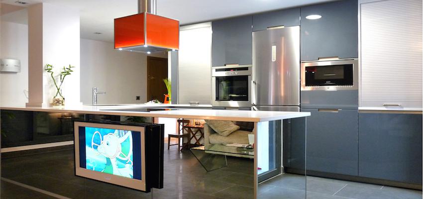 Estudio, Cocina, Loft Estilo moderno Color verde  diseñado por PROJECTS SERVICIOS INTEGRALES | Gremio | Copyright Cocina moderna ambiente mediterraneo