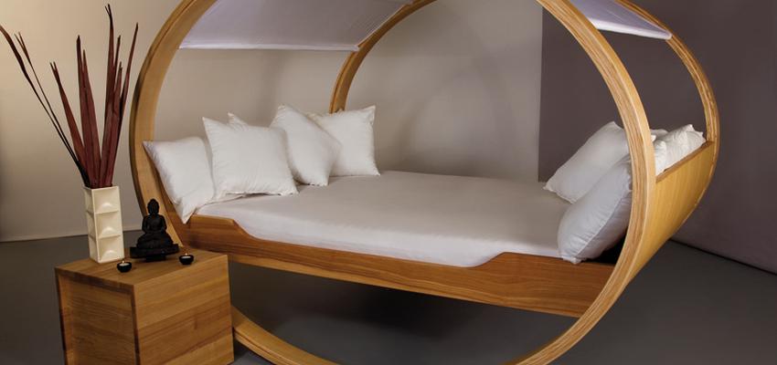 Dormitorio style oriental color blanco, negro, bronce  diseñado por roberto | Interiorista 