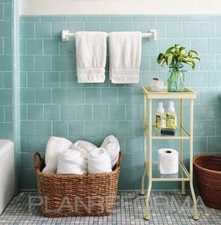 Baño Estilo mediterraneo Color azul cielo  diseñado por Habittec Proyectos y Obras | Gremio | Copyright propiedad