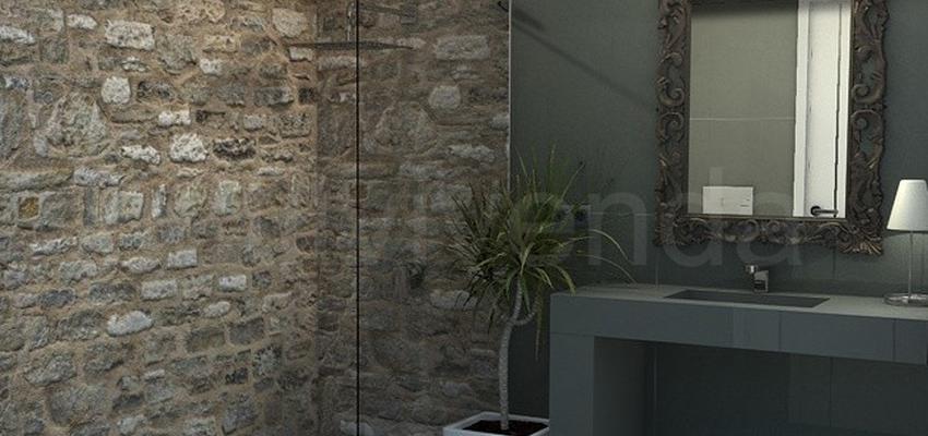 Baño Estilo contemporaneo Color marron, gris  diseñado por estilvivenda | Arquitecto Técnico | Copyright estilvivenda