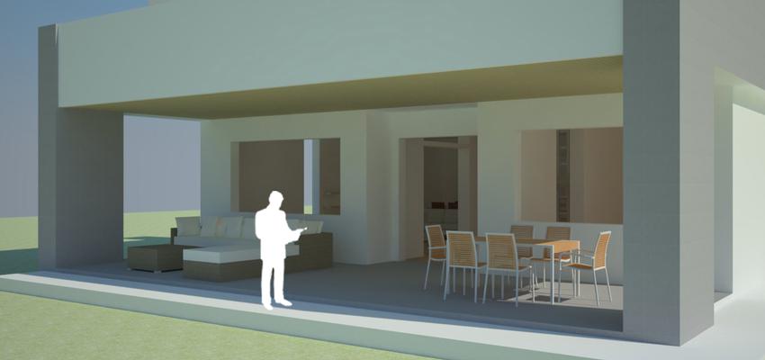 Porche, Exterior style contemporaneo color gris, gris  diseñado por br arquitectas | Arquitecto 