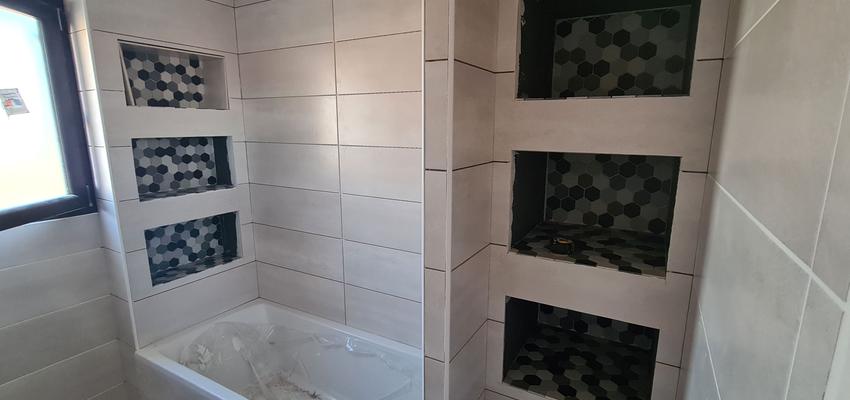 Baño Estilo clasico Color gris, gris oscuro, plateado  diseñado por David Ripoll Fernandez | Reformista, constructor | Copyright RipollConcept@2024