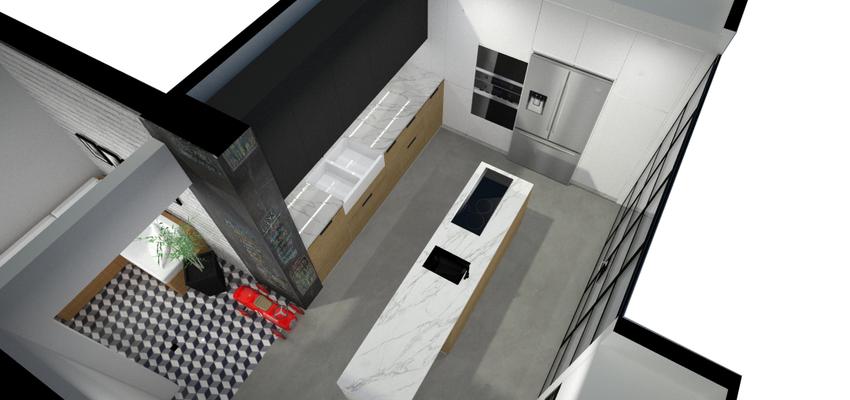 Cocina Estilo moderno Color rojo  diseñado por DISEÑO&ARQUITECTURA | Interiorista | Copyright DISEÑO&ARQUITECTURA