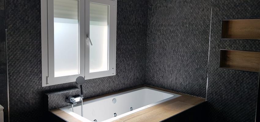 Baño Estilo moderno Color negro  diseñado por Guillermo Haro | Gremio | Copyright www.proyectosgh.com