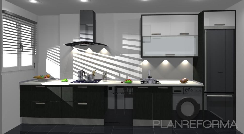 Cocina Estilo moderno Color rojo  diseñado por Reformas Nieto | Gremio 