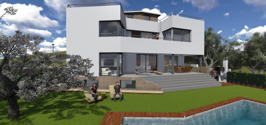 Exterior style contemporaneo color beige, blanco, gris  diseñado por AREA, estudi d'arquitectura. Marcel Torres | Arquitecto 