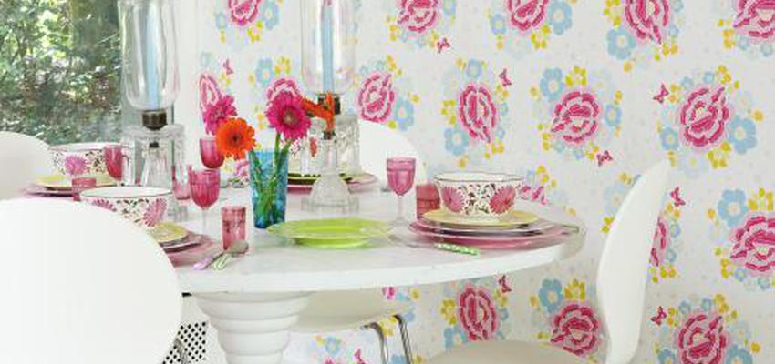 Cafeteria style vintage color amarillo, turquesa, rosa, rosa, blanco  diseñado por Coordonne | Marca colaboradora | Copyright Coordonne