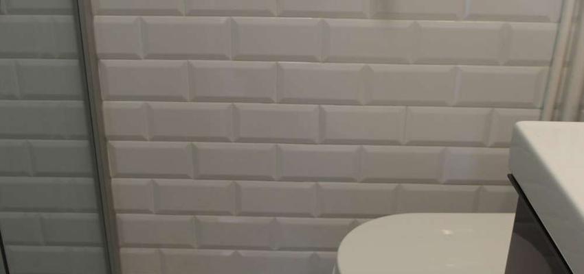 Baño style vintage color blanco, gris, gris  diseñado por Lucrezia Arrias | Arquitecto 