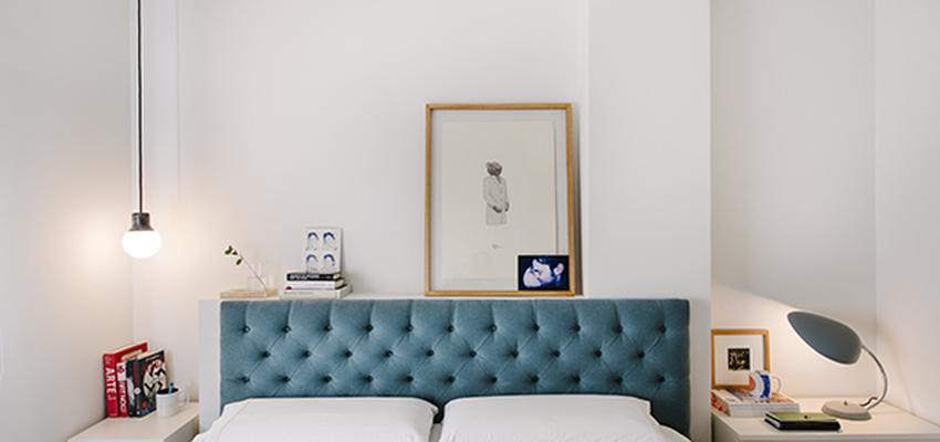 Dormitorio Estilo contemporaneo Color azul oscuro, blanco  diseñado por Nimú, equipo de diseño | Interiorista | Copyright Equipo Nimú