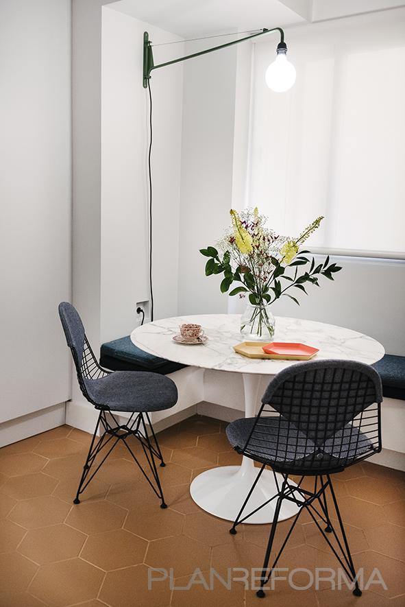 Cocina Estilo contemporaneo Color verde, azul, blanco