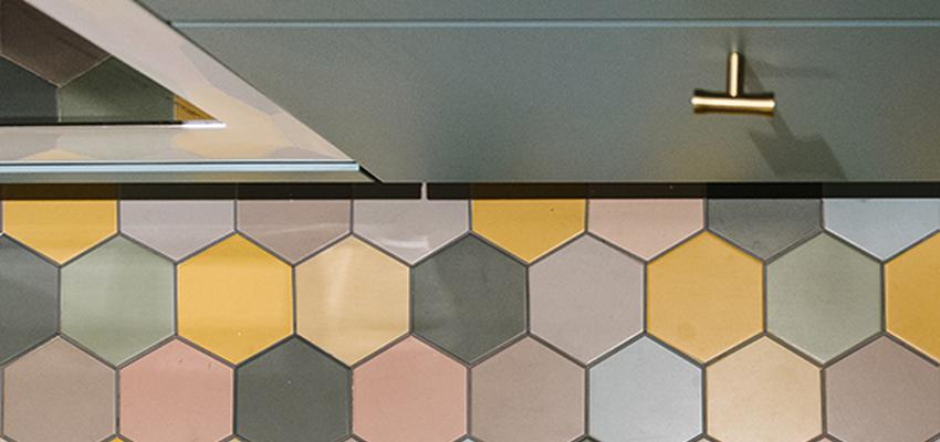 Cocina Estilo eclectico Color rosa, amarillo, azul  diseñado por Nimú, equipo de diseño | Interiorista | Copyright Equipo Nimú