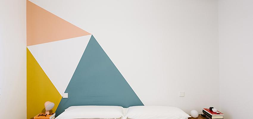 Dormitorio Estilo vanguardista Color rosa, amarillo, azul  diseñado por Nimú, equipo de diseño | Interiorista | Copyright Equipo Nimú