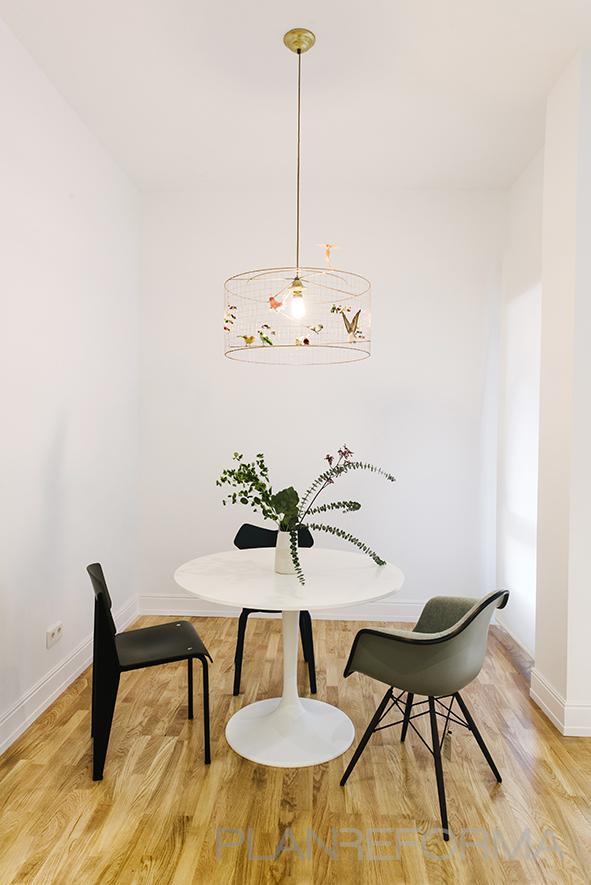 Comedor Estilo contemporaneo Color blanco, negro, bronce