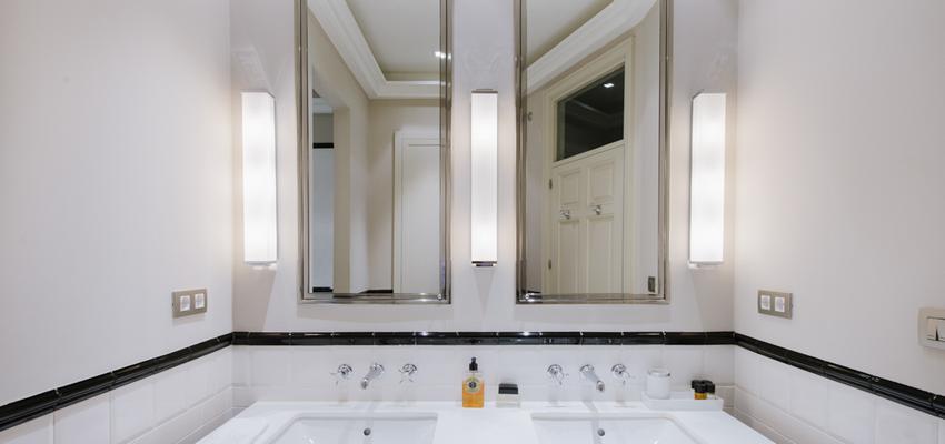 Baño Estilo clasico Color blanco, negro  diseñado por Nimú, equipo de diseño | Interiorista | Copyright Fotos de Nimú, equipo de diseño