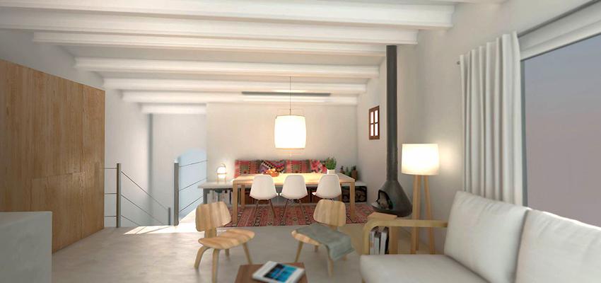 Salon Estilo mediterraneo Color rojo, beige, plateado  diseñado por Leira Design | Interiorista | Copyright LeiraDesignStudio