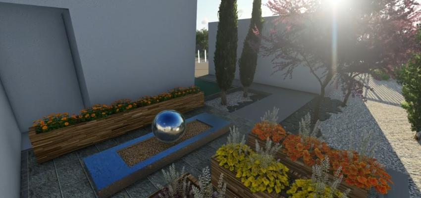 Jardin Estilo moderno Color verde, turquesa, azul  diseñado por Obrasa Diseño de interiorismo | Gremio | Copyright AG STUDIO