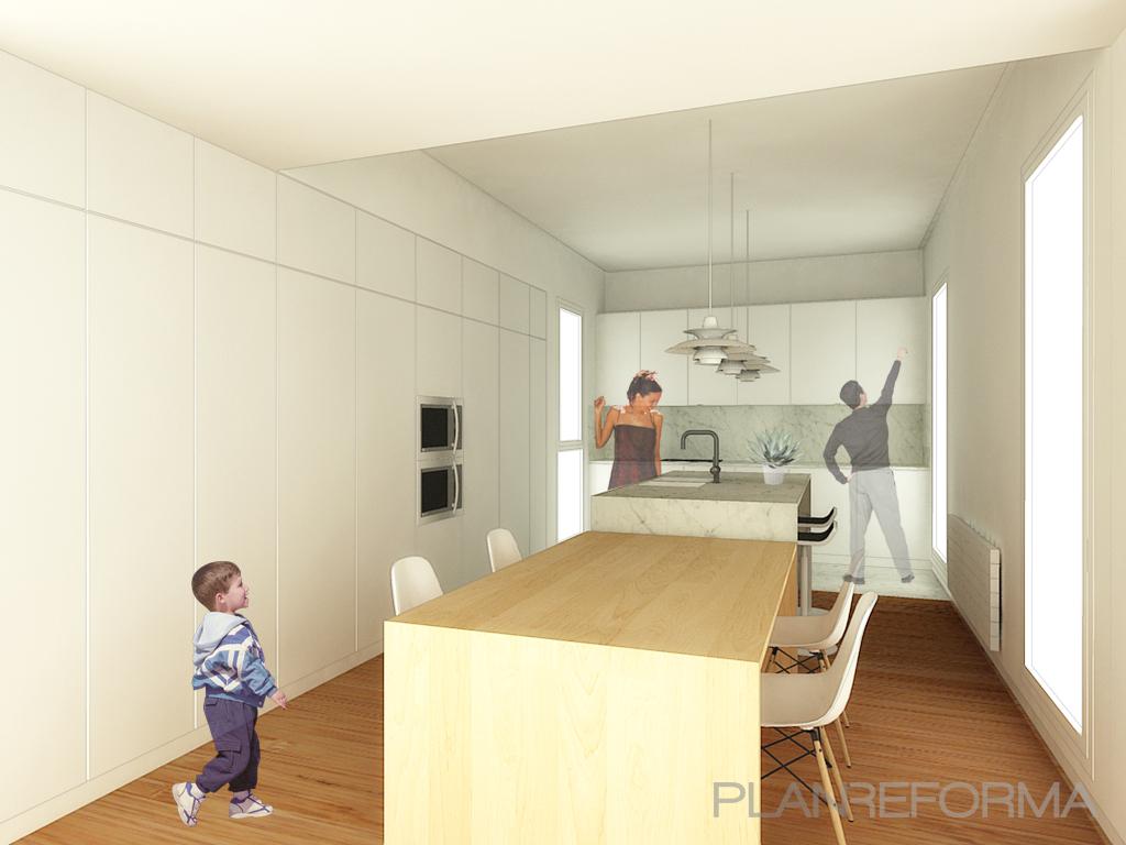 Comedor, Cocina style contemporaneo color beige, marron, blanco  diseñado por DG Arquitecto | Arquitecto 