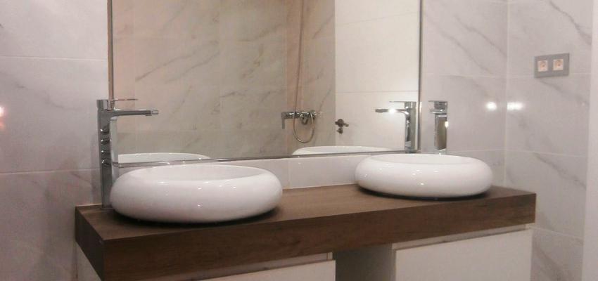 Baño Estilo moderno Color marron, beige, plateado  diseñado por GESNORT | Gremio | Copyright soy propietario de la imagen