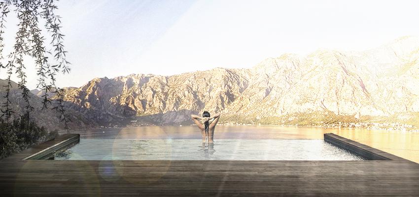 Piscina, Jardin Estilo contemporaneo Color marron, blanco, gris  diseñado por TRANSVERSAL ARQUITECTOS | Arquitecto | Copyright -