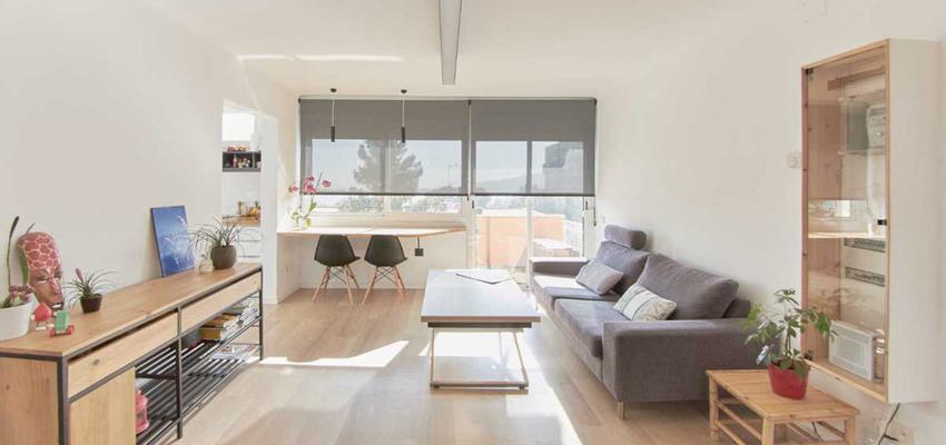 Comedor, Sala de la TV, Salon Estilo contemporaneo Color marron, blanco, gris  diseñado por MANGRANA ARQUITECTES | Arquitecto 