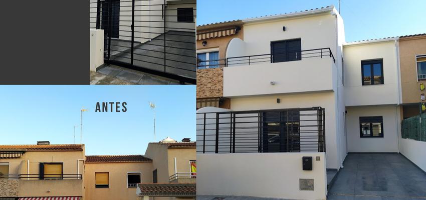 Terraza, Exterior Estilo contemporaneo Color blanco  diseñado por Asun Montoya Ruiz | Gremio | Copyright Asun Montoya Ruiz