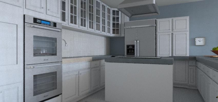 Cocina style contemporaneo color beige, blanco, gris  diseñado por MGC Diseño de Interiores | Interiorista 