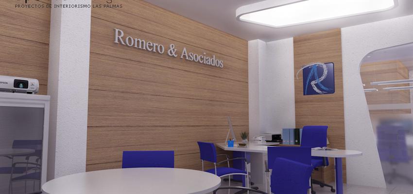 Oficina Estilo moderno Color azul cielo, azul, blanco  diseñado por Decorador de Interiores Las Palmas | Decorador 