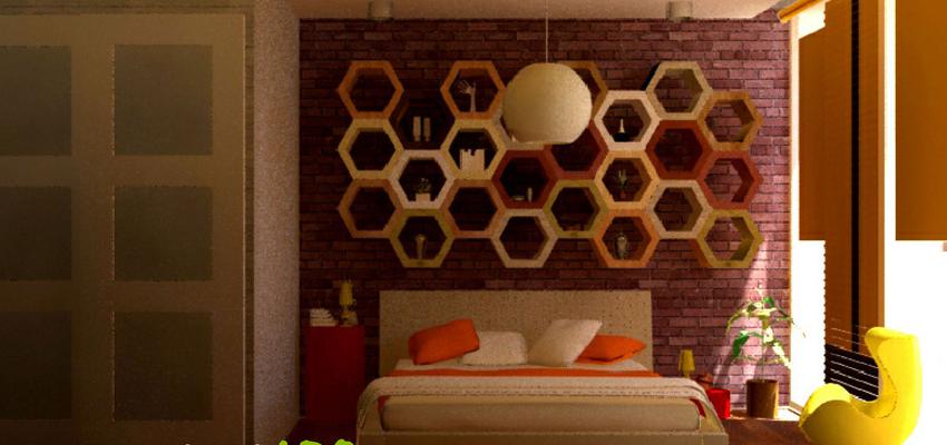 Dormitorio Estilo contemporaneo Color rojo, rosa, dorado  diseñado por sustentARQ | Arquitecto | Copyright ©Copyright-sustentARQ-2008-2014