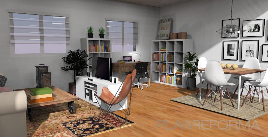 Salon Estilo eclectico Color ocre, gris  diseñado por ATPO | Ingeniero | Copyright ATPO