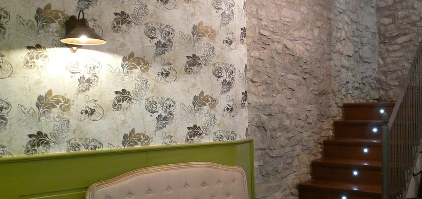 Cafeteria Estilo vintage Color verde, beige, marron  diseñado por SAF ARQUITECTURA | Arquitecto | Copyright Gemma Sala Llorens