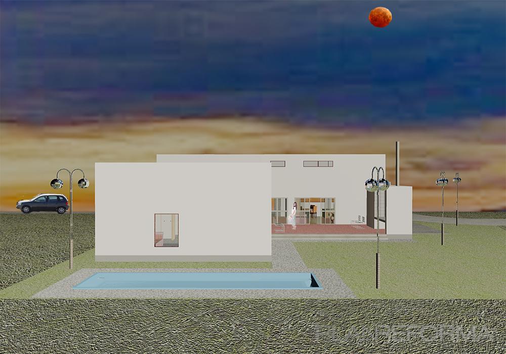 Piscina, Exterior style contemporaneo color blanco  diseñado por José María Velazquez | Arquitecto Técnico | Copyright Imagen de mi confección.