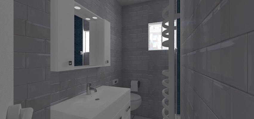 Baño Estilo moderno Color blanco, plateado  diseñado por Hadiseh | Interiorista | Copyright Hadiseh