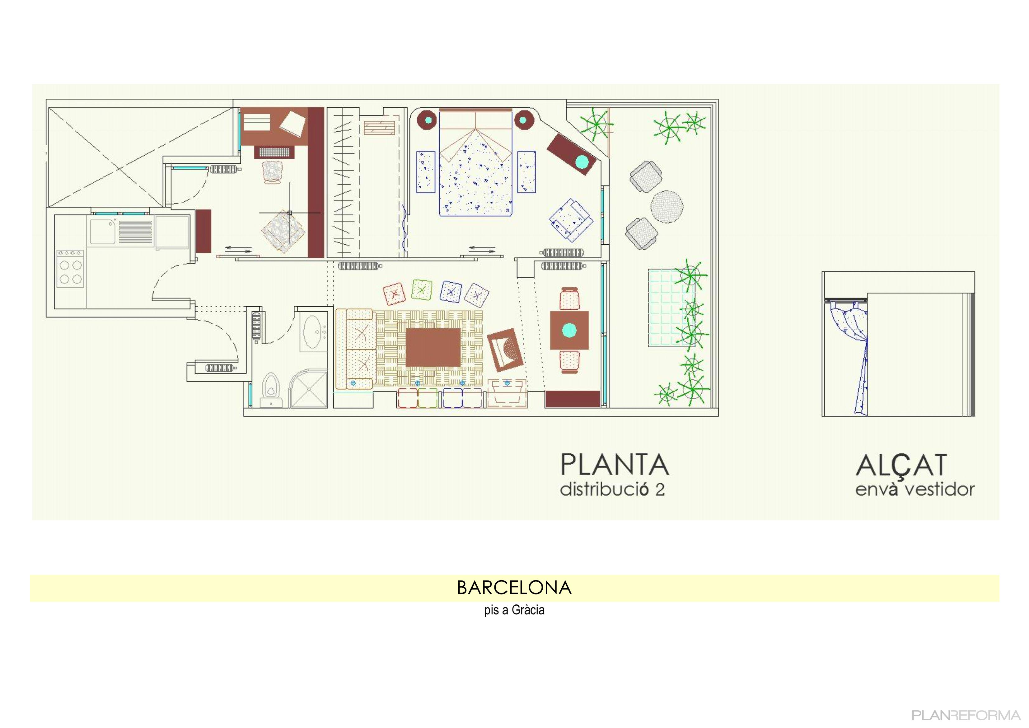 Loft Estilo contemporaneo Color marron, blanco, gris  diseñado por Lluïsa Arranz | Arquitecto Técnico | Copyright Las imágenes son mias.