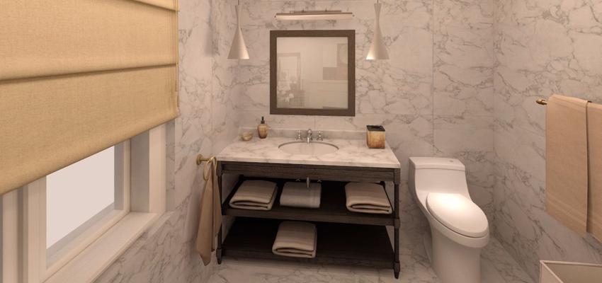 Baño Estilo contemporaneo Color beige, marron, blanco  diseñado por BR&C arquitectos | Arquitecto 