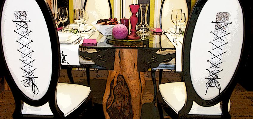 Comedor style kitsch color rojo, verde, blanco  diseñado por Maitane | Interiorista | Copyright Maitane Beltrán de Guevara