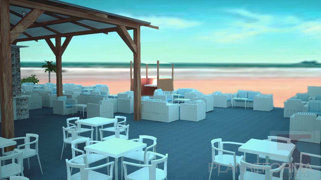Bar style mediterraneo color marron, blanco, gris  diseñado por Estudio 5s | Interiorista | Copyright estudio5s