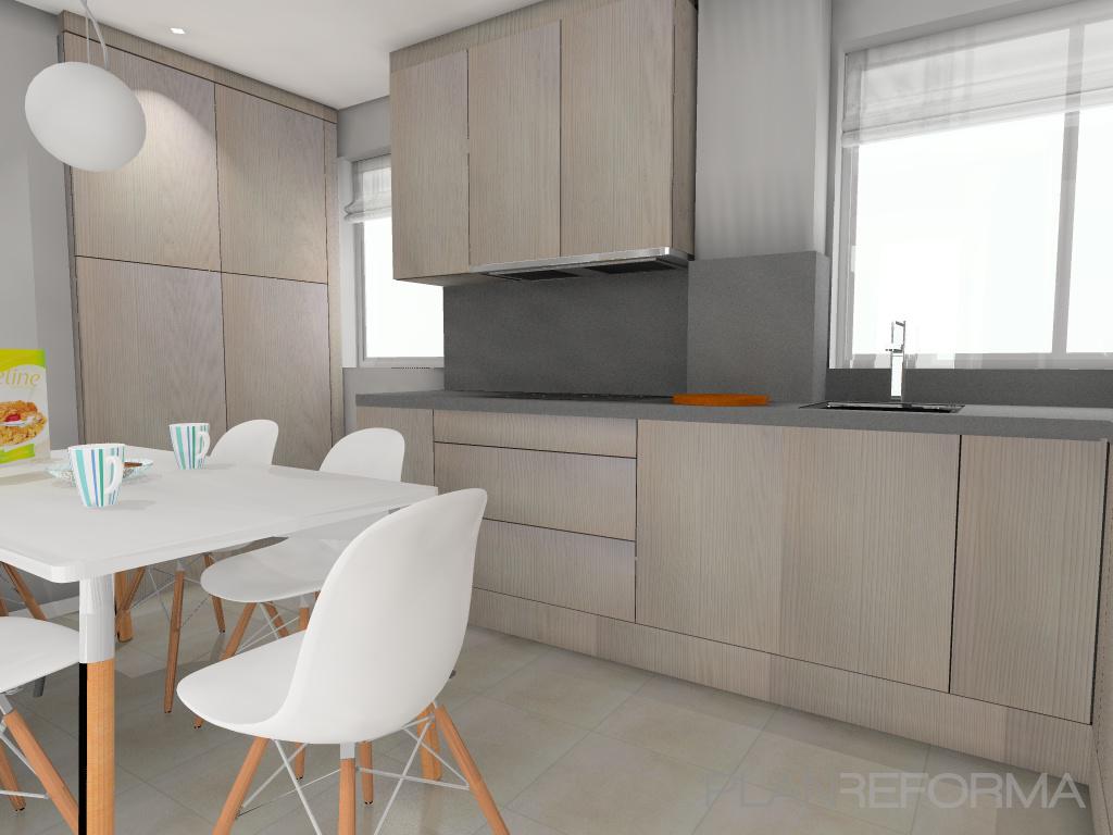 Cocina style contemporaneo color beige, blanco, gris  diseñado por Estudio 5s | Interiorista | Copyright estudio5s